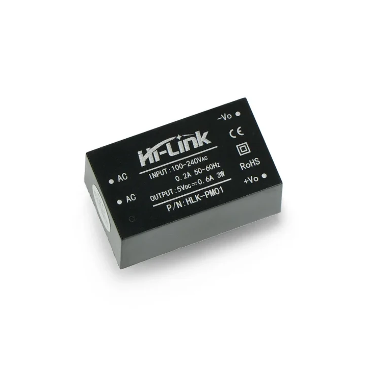 Hi-Link Power Supply HLK-PM01 100V-240VAC / 5VDC - 0.6A 3W
