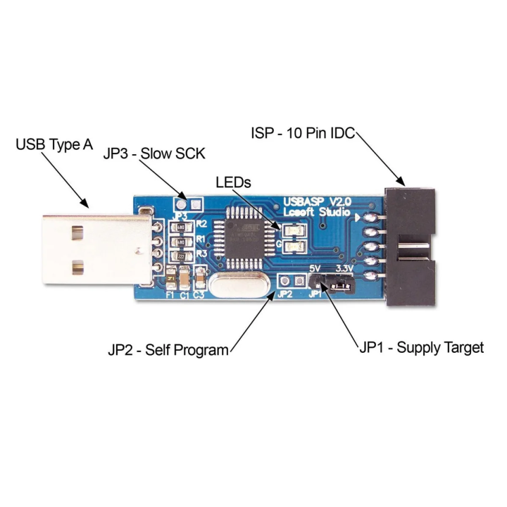 USB ASP AVR Programming Device for ATMEL Processors