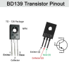 BD139 NPN Bipolar Medium Power Transistor (BJT) 80V 1.5A TO-126 Package